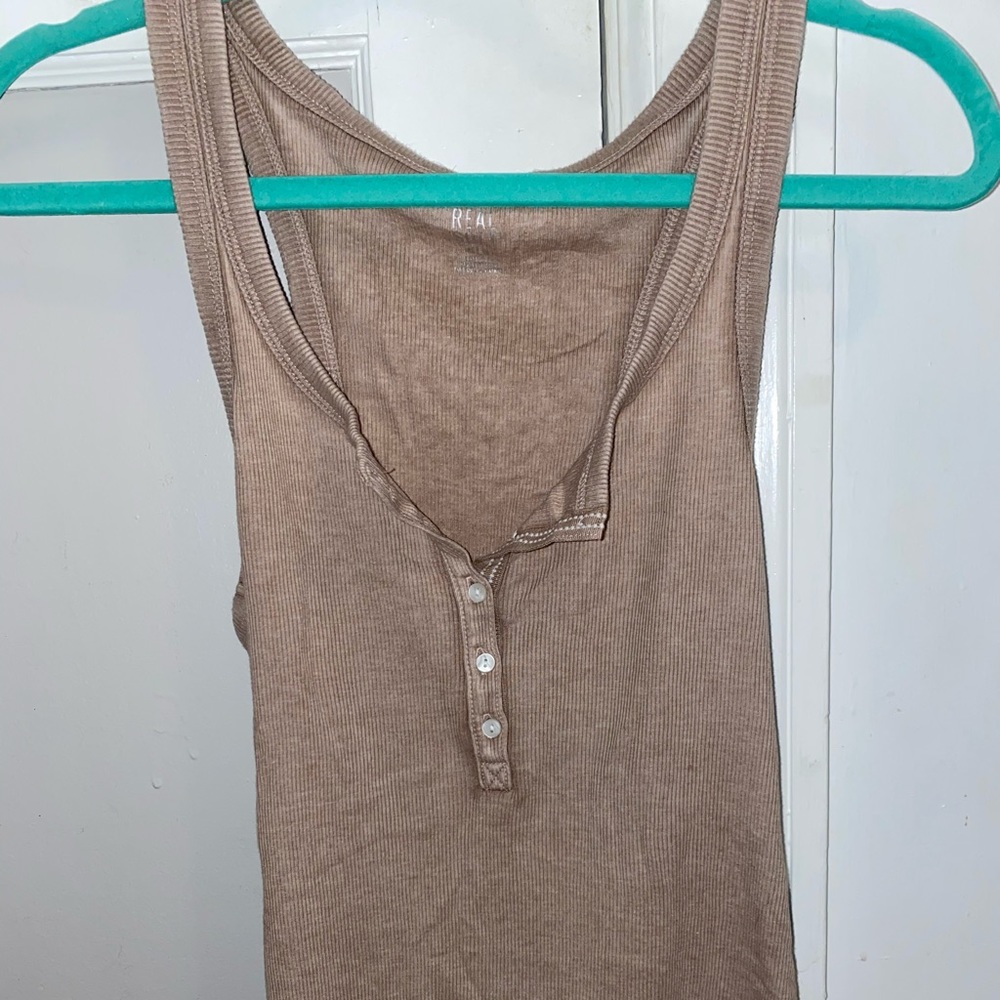 Tan Racerback Tank Top